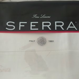 SFERRA KING FLAT SHEET IN WHITE BRAND NEW NEVER OPENED